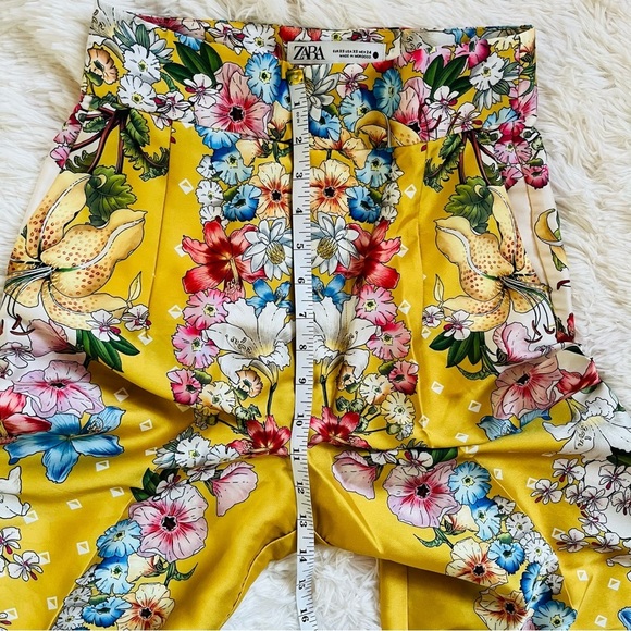 Zara Floral Wide Leg Pallazo Pants, Blogger favorite! Size XS - Picture 13 of 16